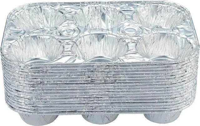 Alt view image 6 of 6 - Waytiffer (10pack Muffin Pan 6-Cup Cupcake Aluminum Pans Favorite Muffin Tin Size for Baking Cupcakes Muffins and Mini Pies - Standard Size