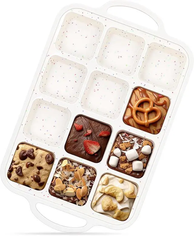 Main image of Vinino Silicone Brownie Pan with Dividers, 1 Pack with Metal Frame