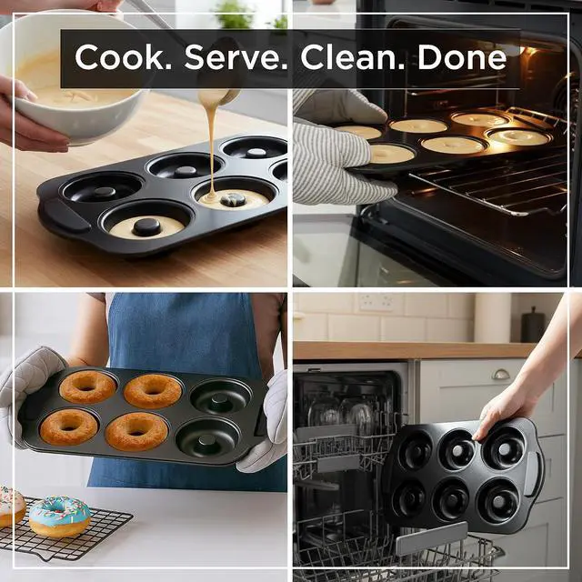 Alt view image 7 of 7 - Wrenbury Donut Mold for Baking - NonStick Toughened Carbon Steel Pan