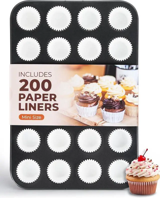 Main image of CARTMAN 24-Cup Mini Muffin Pan, Nonstick Carbon Steel Mini Cupcake Tin