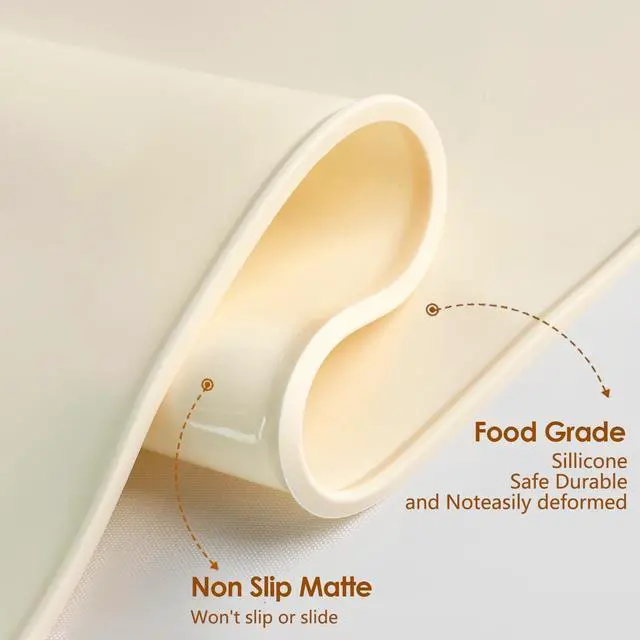 Alt view image 3 of 7 - Silicone Baking Mat 28" x 20"Extra Thick Baking Mat with Measurements Non-stick Pastry Mats for Rolling Dough,Bread,Pie,Cookies,Pizza and fondant,Food Grade Kneading mat