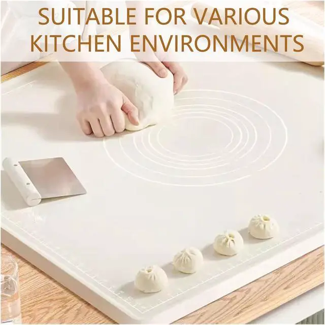 Alt view image 5 of 7 - Silicone Baking Mat 28" x 20"Extra Thick Baking Mat with Measurements Non-stick Pastry Mats for Rolling Dough,Bread,Pie,Cookies,Pizza and fondant,Food Grade Kneading mat