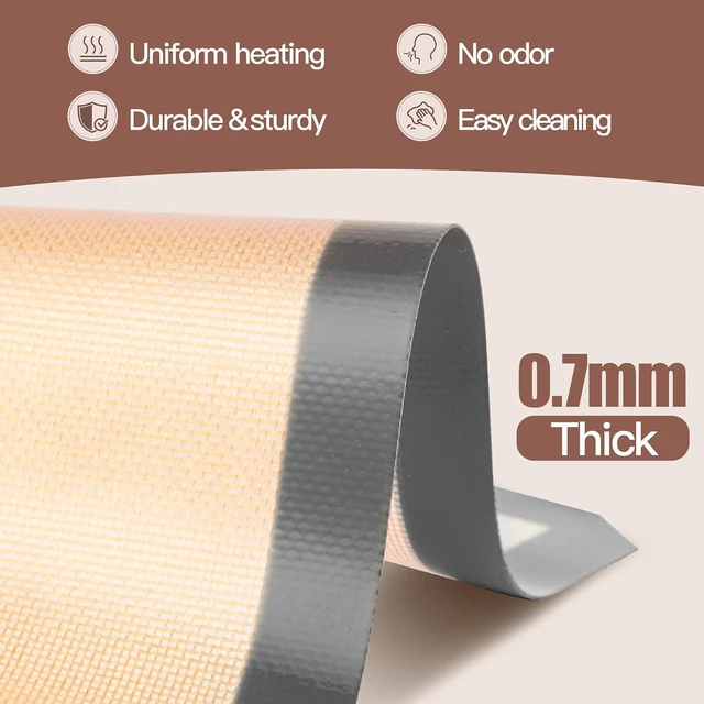 Alt view image 5 of 7 - Silicone Baking Mat 3 Pack, Non-Stick Food Safe Reusable Baking Sheets, 2 Medium & 1 Small Sizes for Cookies Macarons Bread, (Gray)