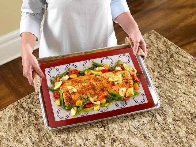 Alt view image 7 of 7 - LotFancy Silicone Baking Mat, 2 Pack Non Stick Macaron Baking Liner for Cookies, Rolling Dough, Bread and Pastry, Reusable Baking Sheet,16.5"x11.5"