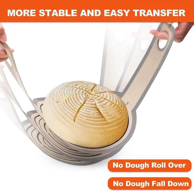 Alt view image 3 of 6 - Silicone Bread Sling Dutch Oven - Best Japan Silicone. Non-Stick & Easy Clean Reusable Bread Baking Mat. With Extra Long Handles Baking Sheet Liner, 1 Grey pcs for Transferable Dough
