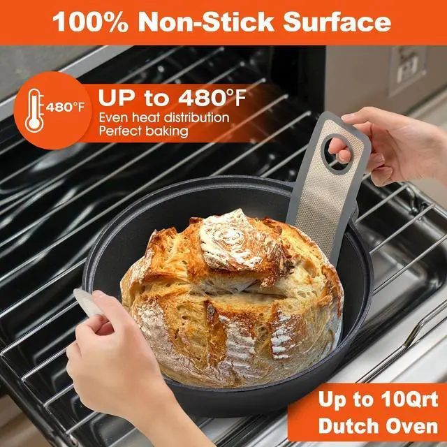 Alt view image 6 of 6 - Silicone Bread Sling Dutch Oven - Best Japan Silicone. Non-Stick & Easy Clean Reusable Bread Baking Mat. With Extra Long Handles Baking Sheet Liner, 1 Grey pcs for Transferable Dough