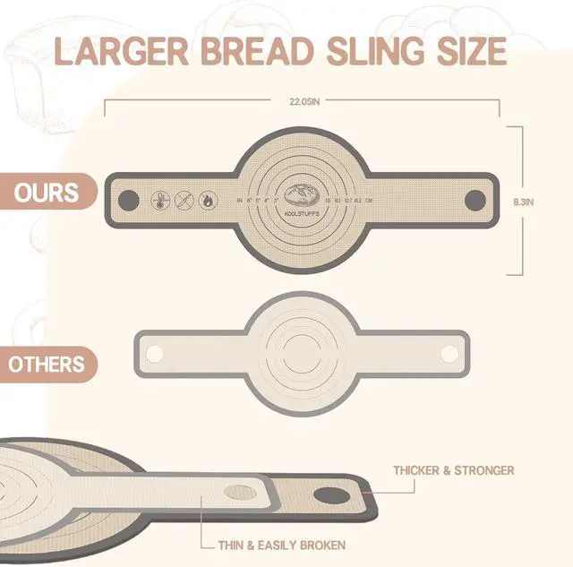Alt view image 6 of 7 - Koolstuffs Silicone Bread Sling, Nonstick & Easy to Clean, 2 PCS
