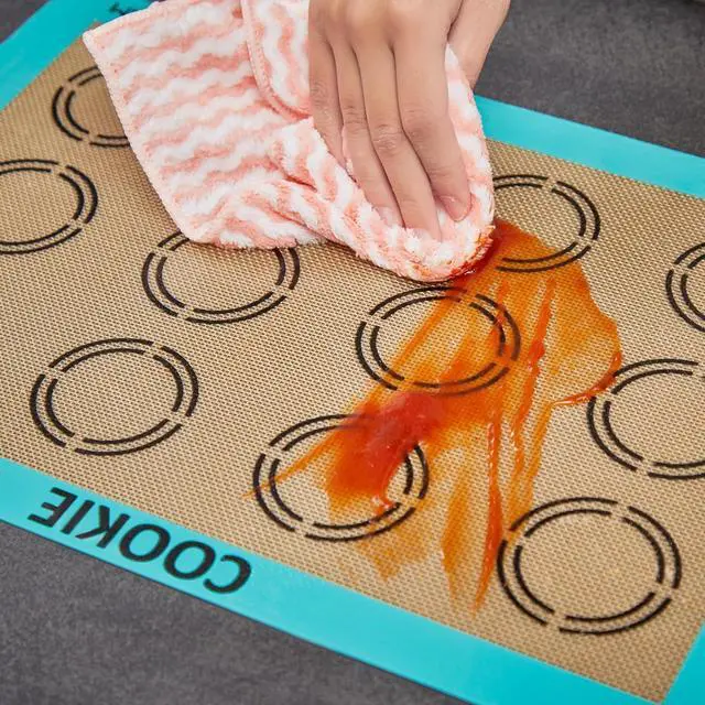 Alt view image 5 of 7 - GUYDREMAT 2PCs Silicone Baking Mat with Measurements for Cookies - 16 1/2 x 11 5/8 - Reusable Premium Food Grade Silicone Cookie Sheets - Heat Resistant Silicone Oven Mat