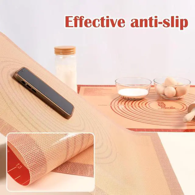 Alt view image 4 of 7 - Non-slip Silicone Pastry Mat Extra Large Measurements 28''x 20'' Baking Mat