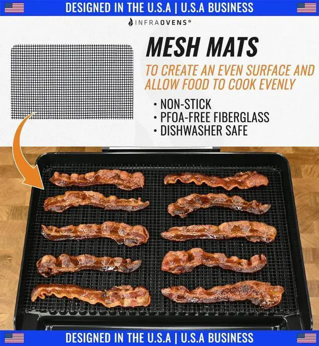 Alt view image 4 of 6 - Reusable Mats for Ninja Sizzle Indoor Grill & Griddle GR101, Accessories for Indoor Electric Griddle with Lid for Cooking and Grilling, Non-Stick Electric Appliances Accessory Set by INFRAOVENS