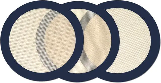 Main image of 3Pcs Round Silicone Baking Mats, 8 inch Circle Mats for Cake Pan
