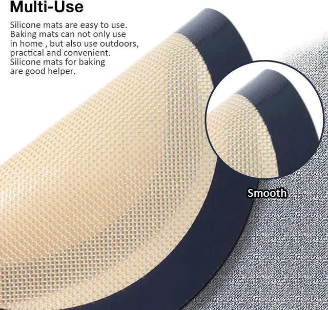 Alt view image 3 of 7 - 3Pcs Round Silicone Baking Mats, 8 inch Circle Mats for Cake Pan