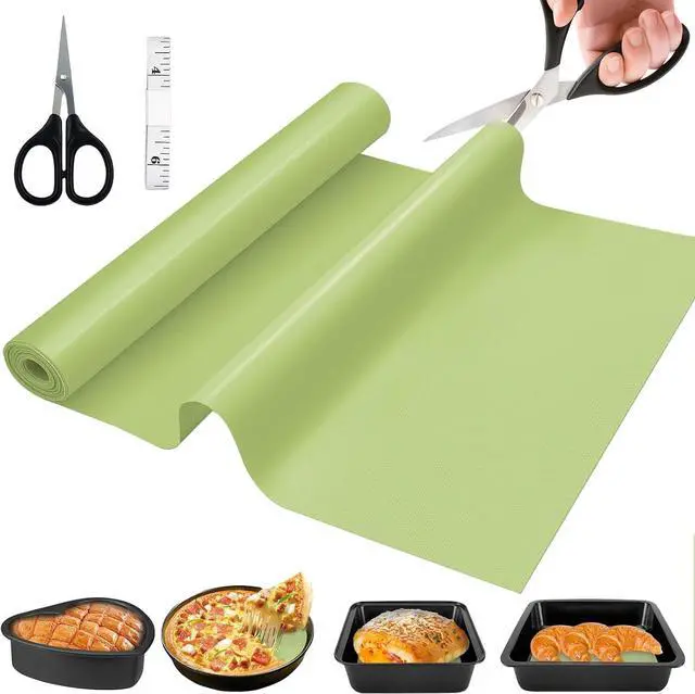 Main image of Silicone Baking Mat Roll, 12 IN x 6 FT, Non-Stick, Reusable, Heat-Resistant Baking Sheet for Oven, Air Fryer, Pastry, Dough, Bread, Non-Slip Kitchen Counter Mat