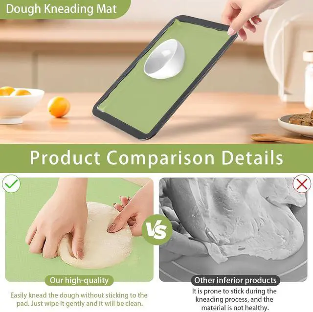Alt view image 4 of 7 - Silicone Baking Mat Roll, 12 IN x 6 FT, Non-Stick, Reusable, Heat-Resistant Baking Sheet for Oven, Air Fryer, Pastry, Dough, Bread, Non-Slip Kitchen Counter Mat