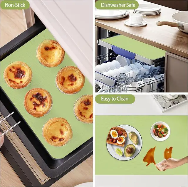Alt view image 3 of 7 - Silicone Baking Mat Roll, 12 IN x 6 FT, Non-Stick, Reusable, Heat-Resistant Baking Sheet for Oven, Air Fryer, Pastry, Dough, Bread, Non-Slip Kitchen Counter Mat