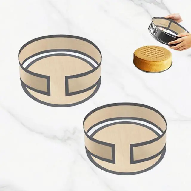 Main image of 2 Pack Silicone Baking Mat for Springform Pan 9 inch, Prevent Cake from Sticking to Bottom and Side, Cheesecake Pans Protector Mat,Easy Clean & Non Sick