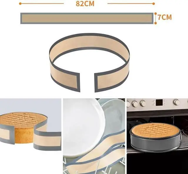 Alt view image 2 of 5 - 2 Pack Silicone Baking Mat for Springform Pan 9 inch, Prevent Cake from Sticking to Bottom and Side, Cheesecake Pans Protector Mat,Easy Clean & Non Sick
