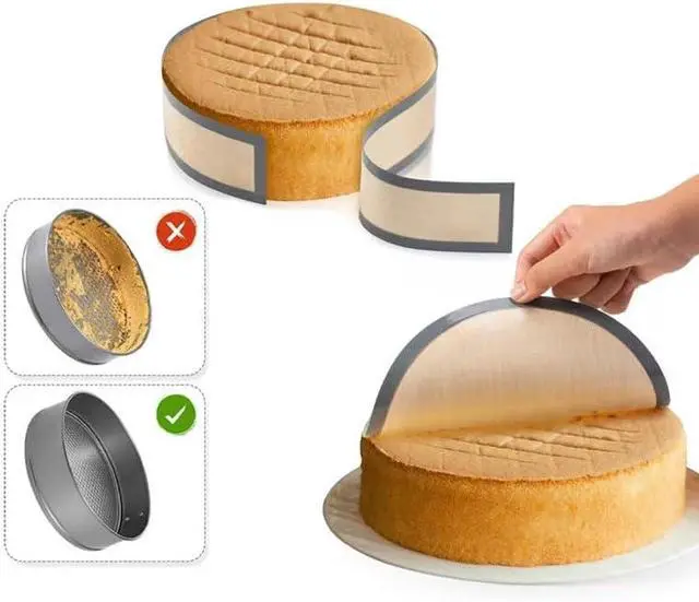 Alt view image 4 of 5 - 2 Pack Silicone Baking Mat for Springform Pan 9 inch, Prevent Cake from Sticking to Bottom and Side, Cheesecake Pans Protector Mat,Easy Clean & Non Sick