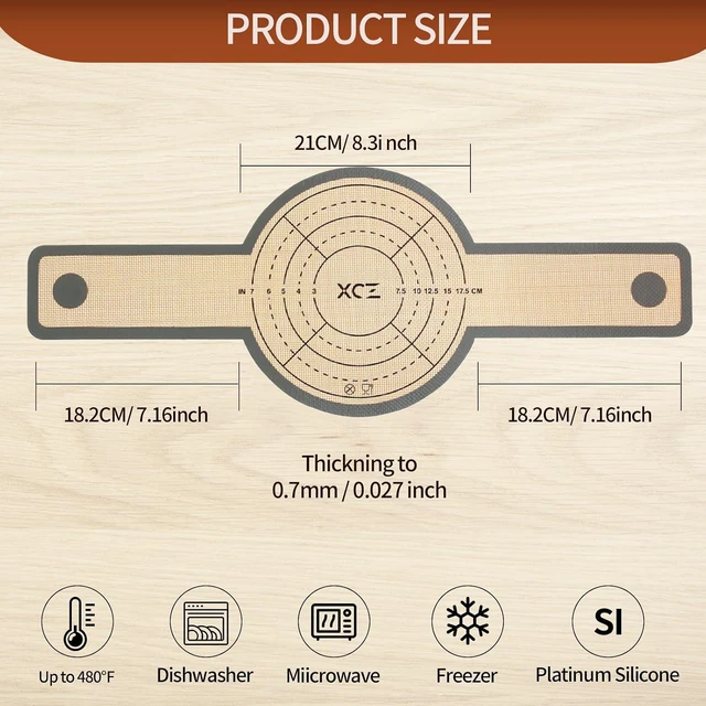 Alt view image 2 of 7 - XCZ 2 PCs Silicone Bread Sling Dutch Oven Non-Stick & Easy Clean Reusable Silicone Bread Baking Mat. With Extra Long Handles Bread Baking Sheet Liner