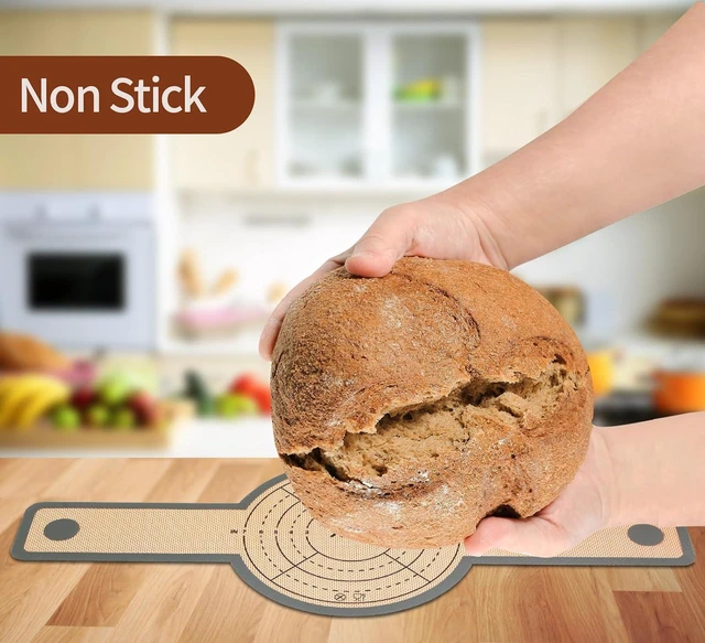 Alt view image 7 of 7 - XCZ 2 PCs Silicone Bread Sling Dutch Oven Non-Stick & Easy Clean Reusable Silicone Bread Baking Mat. With Extra Long Handles Bread Baking Sheet Liner