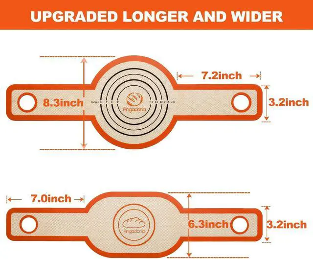 Alt view image 7 of 7 - Silicone Bread Sling Oval and Round - Non-Stick & Easy Clean Reusable Oval Bread Baking Mat for dutch oven. With Long Handles Sourdough Bread Baking mat tools supplier Liner (Orange)