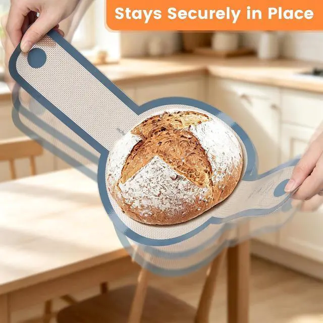 Alt view image 6 of 7 - SWSKR 2 Pcs Sourdough Silicone Bread Sling for Dutch Oven,Gray Set of 2