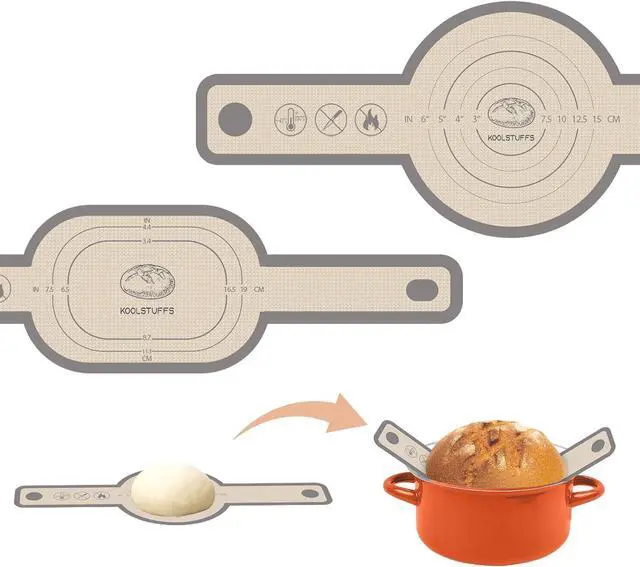 Main image of 2 PCS Silicone Bread Sling with Round and oval, Grey