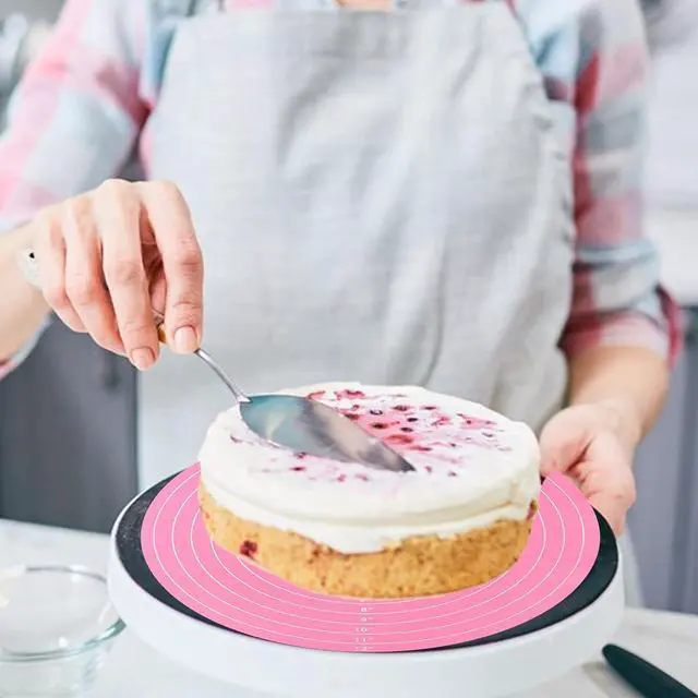 Alt view image 3 of 7 - 2Pcs 12" Silicone Cake Mat Non Slip Cake Turntable Mat