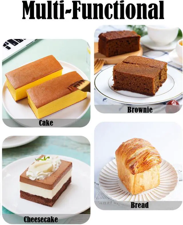 Alt view image 6 of 6 - Mini Silicone Bread Loaf Pan, 4 Pcs, Non-Stick Baking Molds for Bread, Cake, Meatloaf, 7.5" L x 3.7" W x 2.1" H, Flexible Silicone Baking Molds for Bread, Cake, Meatloaf