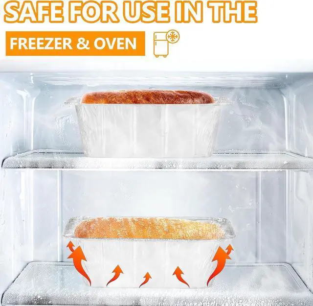 Alt view image 5 of 7 - Mini Loaf Pans 1Lb 30-Pack,Aluminum Foil Heavy Duty Disposable Bread Baking Pan Bread Tins for Baking Cakes, Breads,Meatloafs Size-8"x 3.5" x 2.5" (30 Packs)