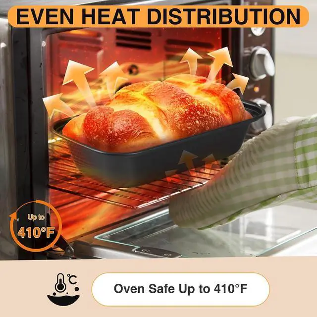 Alt view image 5 of 7 - 3PCS Mini Loaf Pans for Baking Bread, 6 x 3 x 2 In Nonstick Small Bread Pans, Tiny Rectangle Bread Tins, Carbon Steel Mini Loaf Baking Pan for Small Banana Bread, Meatloaf, Brownies, Black