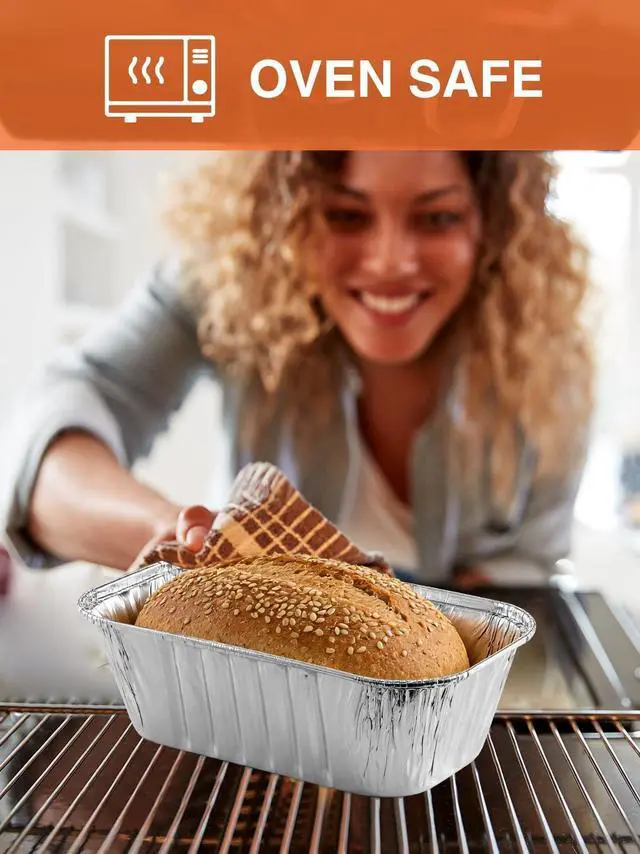 Alt view image 4 of 7 - NEEBAKE 30 Pack 6x3.5x2 Disposable Aluminum Loaf Pans - 1 Lb Mini Loaf Pans, Small Aluminum Tin Foil Baking Pan, Food Containers for Baking, Cakes, Bread, Meat, Loaves