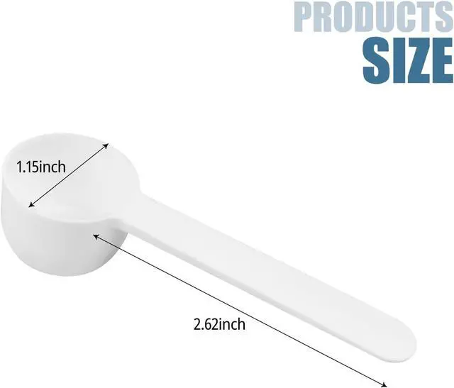 Alt view image 2 of 7 - 1 Teaspoon 5 mL Plastic Long Handle, Kitchen Tools Measure, Scoop for MeasuringProtein, Coffee, Pet Food, Spices, Grains, and Other Dry Goods (1Teaspoon, 5 mL)