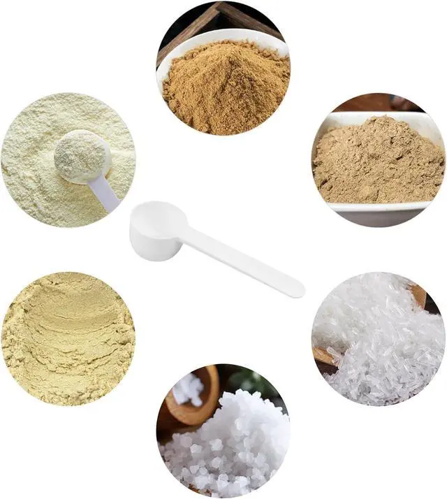 Alt view image 5 of 7 - 1 Teaspoon 5 mL Plastic Long Handle, Kitchen Tools Measure, Scoop for MeasuringProtein, Coffee, Pet Food, Spices, Grains, and Other Dry Goods (1Teaspoon, 5 mL)
