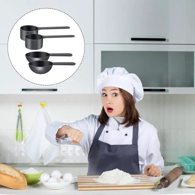 Alt view image 6 of 7 - Plastic Coffee Measuring Spoon, 5 Pack Small Scoops for Canisters 15g & 7g Tablespoon Measuring Spoon Short Handle Coffee Scoop for Tea, Sugar, Cereal, Spices (Black)