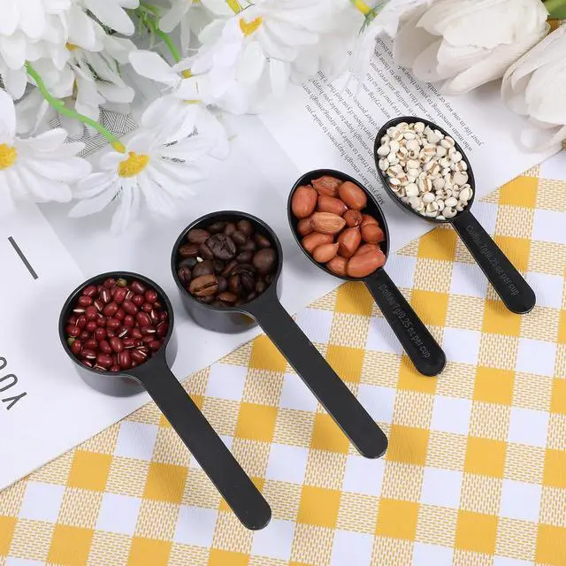 Alt view image 7 of 7 - Plastic Coffee Measuring Spoon, 5 Pack Small Scoops for Canisters 15g & 7g Tablespoon Measuring Spoon Short Handle Coffee Scoop for Tea, Sugar, Cereal, Spices (Black)