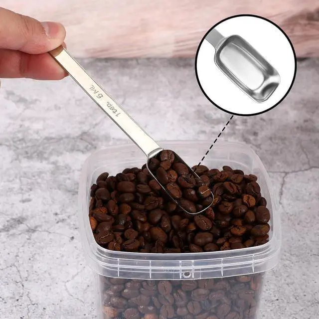 Alt view image 7 of 7 - cobee 2 Pcs 1 Teaspoon Measuring Spoon, 1/3 Tbsp | 5 mL | 1/6 Oz, Stainless Steel Long Handle Scoop, Metal Measuring Spoon for Kitchen Cooking Baking Coffee Food Measuring
