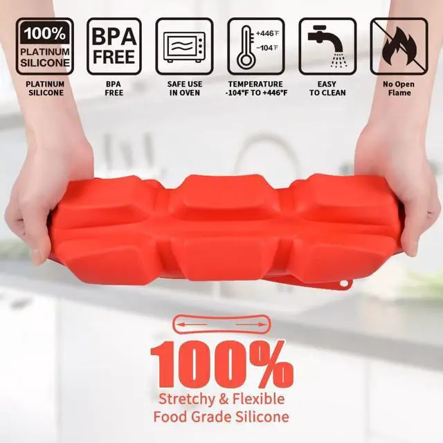 Alt view image 5 of 7 - Silicone Mini Loaf pan, Mini Bread Pan Brownie Pan, 12 Cavities Nonstick Food Grade Silicone Mold for Baking Bread, Brownie, Cornbread, Cheesecake and Chocolate (1 Pack)