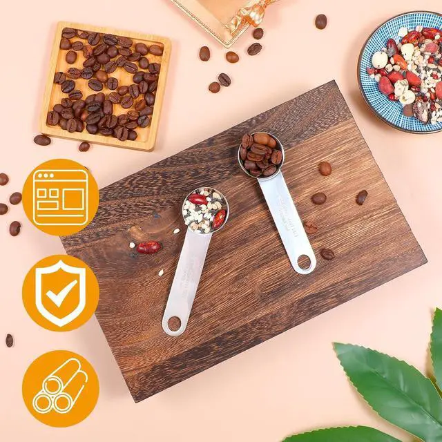 Alt view image 7 of 7 - 3Pcs 5ml 1 Teaspoon Tablespoon Measuring Spoon Single Stainless Steel Table Spoons Measuring Spoon Short Handle Metal Measure Spoons Kitchen Teaspoon Scoop Only