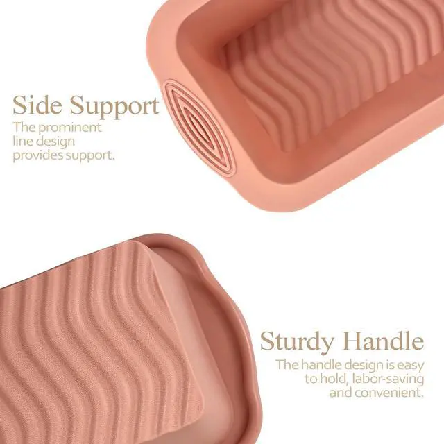 Alt view image 2 of 7 - Koolstuffs Silicone Bread Loaf Pan, 2 PCS Rectangular Non-Stick Baking Mold Pans for Oven, Bread, Cake, Easy Release