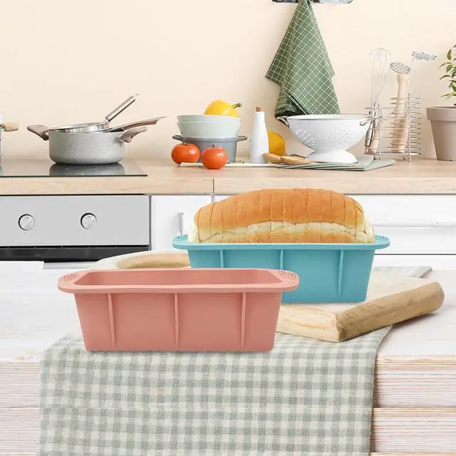 Alt view image 7 of 7 - Koolstuffs Silicone Bread Loaf Pan, 2 PCS Rectangular Non-Stick Baking Mold Pans for Oven, Bread, Cake, Easy Release