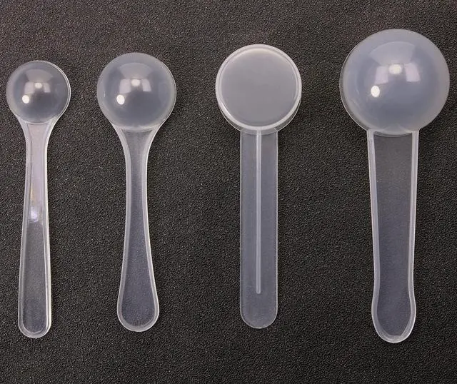 Alt view image 4 of 7 - ONLYKXY 4pcs Clear Long Handle Plastic Measuring Spoons Coffee Protein Milk Powder Scoops Spoon Kitchen Tools (1g/3g/5g/10g)