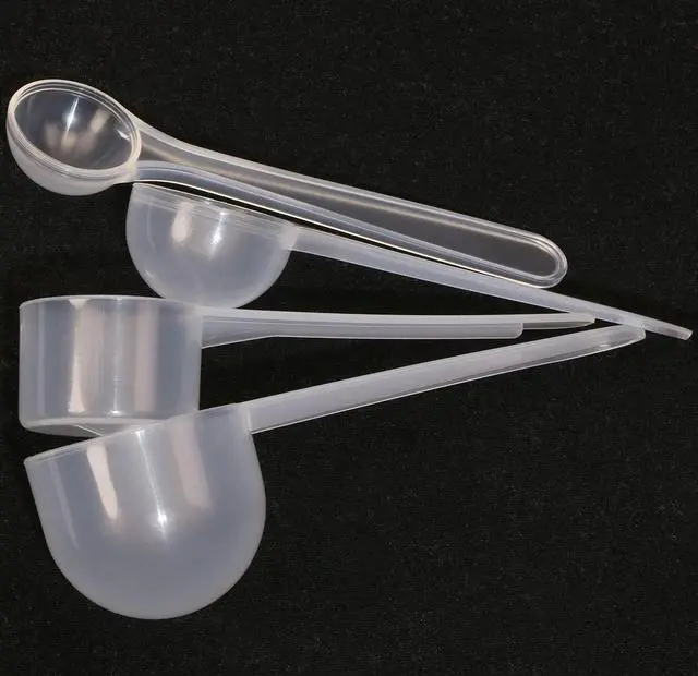 Alt view image 6 of 7 - ONLYKXY 4pcs Clear Long Handle Plastic Measuring Spoons Coffee Protein Milk Powder Scoops Spoon Kitchen Tools (1g/3g/5g/10g)