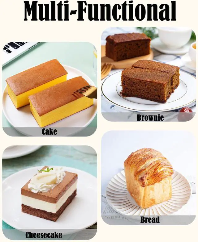 Alt view image 6 of 7 - Mini Silicone Bread Loaf Pan, Non-Stick Bread Pans for Baking,Flexible Silicone Baking Molds for Bread, Cake, Meatloaf Size: 7.5''L x 3.7''W x 2.1''H (4PCS-Red+Green+White+Purple)