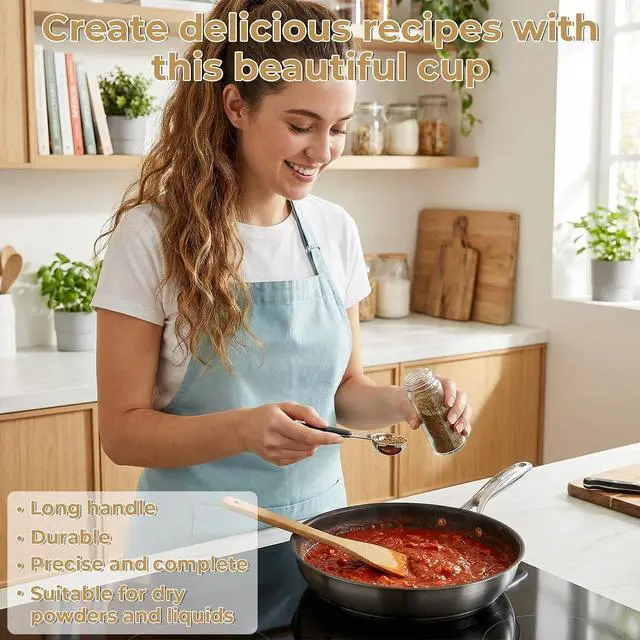 Alt view image 5 of 7 - 1PCS 1 Tbsp(3tsp, 15ml, 1/2oz), Tablespoon Measuring Spoons Coffee Scoop With Black Silicone Grip, Stainless Steel Measure for Coffee Pet Food Grains Dry Goods, Short Handle Fits Into