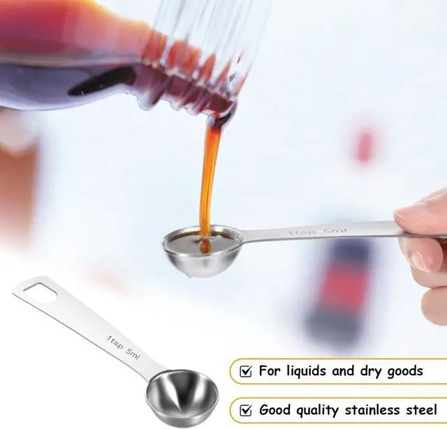 Alt view image 5 of 7 - 3 Pcs Single Measuring Spoon, 1 Tsp (1/3tbsp, 5ml) Scoop Teaspoon