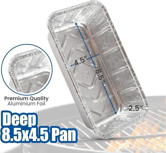 Alt view image 2 of 7 - Disposable Aluminum Loaf Pans 2lb for Baking, Serving and Storing - Heat Resistant Disposable Bread Loaf Pan Ideal for Hot/Cold Foods, Freezer & Oven Safe (10 Pack)