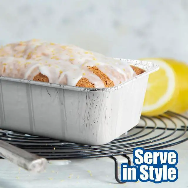 Alt view image 6 of 7 - Disposable Aluminum Loaf Pans 2lb for Baking, Serving and Storing - Heat Resistant Disposable Bread Loaf Pan Ideal for Hot/Cold Foods, Freezer & Oven Safe (10 Pack)