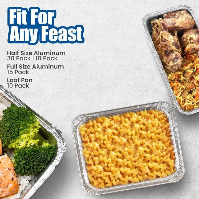 Alt view image 7 of 7 - Disposable Aluminum Loaf Pans 2lb for Baking, Serving and Storing - Heat Resistant Disposable Bread Loaf Pan Ideal for Hot/Cold Foods, Freezer & Oven Safe (10 Pack)