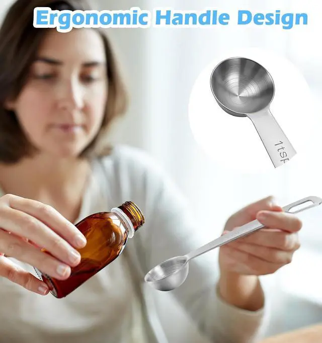 Alt view image 4 of 7 - 1 Teaspoon Measuring Spoons, 3Pcs Stainless Steel Kitchen Tools for Precise Cooking, Baking and Spices Measurement, 5ml